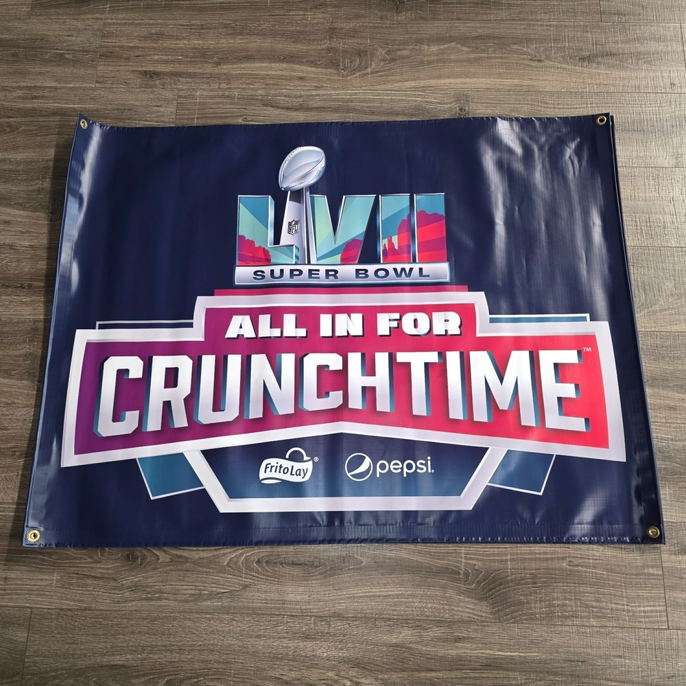 NFL Frito Lay Pepsi Super Bowl LVII 2023 Football Crunchtime New Banner 48x36